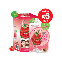 สมูทโตะ เจลน้ำมะเขือเทศเข้มข้น 99% ผสมบัลกาเรียโยเกิร์ต Smooto Tomato Blugaria Yogurt Whitening Soothing Gel 1 กล่อง/ 6ซอง