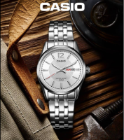 นาฬิกา Casio รุ่น MTP-1335D-7AVDF นาฬิกาข้อมือผู้ชาย สายแสตนเลส หน้าปัดขาว - มั่นใจ ของแท้ 100% รับประกันสินค้า 1 ปีต็ม