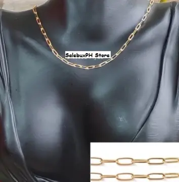 FJ Big Pendant in Paper clip Chain High Quality Elegant Necklace  Hypoallergenic Not Tarnished