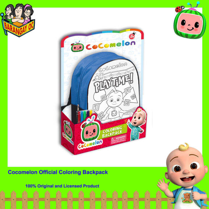 COCOMELON OFFICIAL COLORING BACKPACK Sold by Barangay OC | Lazada PH