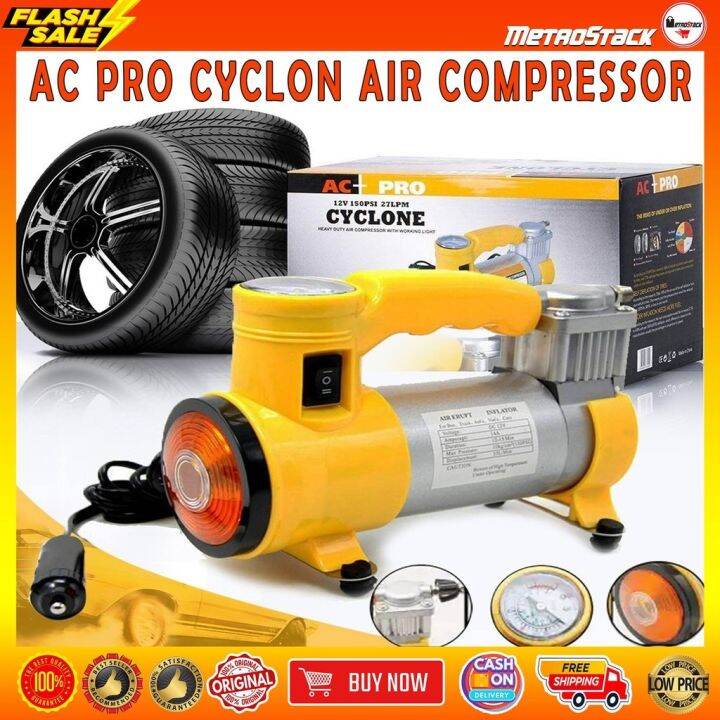 Original Ac Pro Cyclone Air Compressor Tire Inflator Air Pump for Car