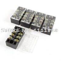 【CW】 5pcs 600V 15A 3 Positions 2 Rows Terminal Wiring Board Block w Cover