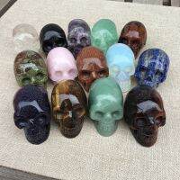 กะโหลกคริสตัลธรรมชาติ Gems Ghost Head แกะสลัก Crystal Skull 30MM