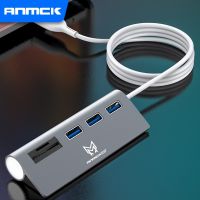 Anmck พอร์ต5 USB C ฮับพร้อมตัวอ่าน SD สำหรับแล็ปท็อปอะแดปเตอร์แยก USB แมคบุ๊กโปร USB ฮับ2.0อุปกรณ์เสริมสำหรับคอมพิวเตอร์พีซี