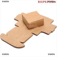 Brightbiu 10PcsSet Kraft Paper Cube Box Wedding Favor Candy Gift Party Supply Craft Box