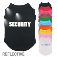 Summer Pet Dog Vest Fashion SECURITY Printed Dog Shirt Clothes for Small Medium Dogs Reflective Pet Clothing Cute Cute Costume