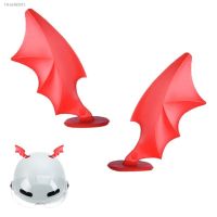 ✲❐✆ Devil Wings Skiing Helmet Accessory Cool Red Bat Wings Helmet Decoration Halloween Bicycle Helmet Ears for Skating Helmet