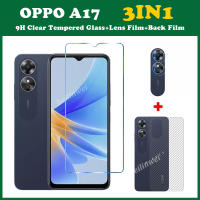 3-In-1สำหรับ OPPO A17กระจกเทมเปอร์จอฟิล์มป้องกัน OPPO A1 A97 A1X A1Pro A58 A78 A77S A96 A33 A16K 5กรัม A16 A36/A76 A57 A12/A17K/A7/a5S A74 A54 A94 A53 A52/A92/A12E A72/A3S A31 A9 2020/A5 2020 4G 9H ฟิล์มป้องกัน