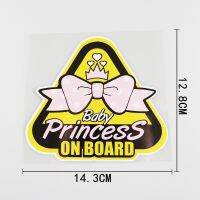 [LWF HOT]✧ 1 Piece 14.3CMX12.8CM Baby Princess on Board Car Sticker Triangle outline Pvc Decal