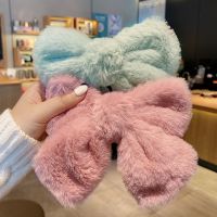 Cute Plush Big Bow Hairpins velvet Hair Clips Hair Accessories Girls Headwear Women Hair Bands Headband Ornaments Gift