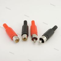 Red black Plastic audio video RCA adapter connector male welding head AV male Female Jack socket plug Solder Tool a1 WDAGTH