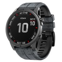 สำหรับ Garmin Fenix 7X ซิลิโคนลายพรางสายนาฬิกาข้อมือ (สีขาว)