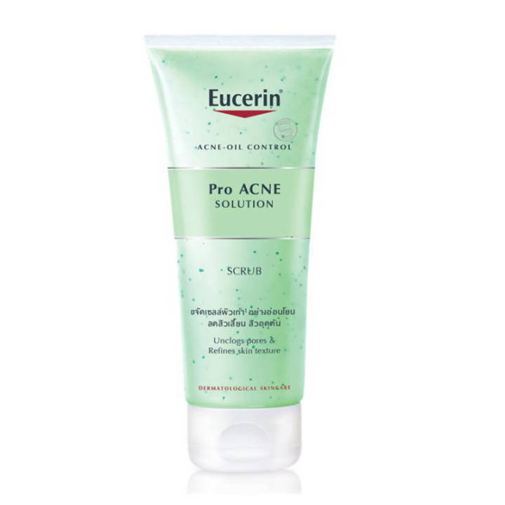 eucerin-pro-acne-scrub-100-ml-ขจัดเซลล์ผิวเก่าอย่างอ่อนโยน-กำจัดสิวเสี้ยน-สิวอุดตัน