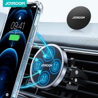 Joyroom ที่วางโทรศัพท์ในรถที่ชาร์จแบบไร้สายแม่เหล็ก Qi 15W สำหรับ Iphone 14 13 12 Series ที่ชาร์จโทรศัพท์ในช่องแอร์อย่างรวดเร็ว