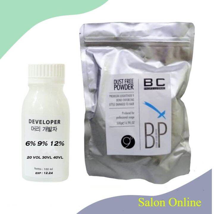 BLEACH KOREAN + Developer Bleaching Rambut Korea BC Profesional Putih