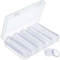 100Pcs Coin Holder 27mm 30mm Capsule Case with Storage Box for Medal Commemorative Coin Collection Supplies