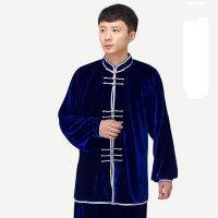 Man Autumn Winter Taiji Clothing Tai Ji Uniform Kung Fu Suit Shirt+Pants Thick Pleuche Wushu Clothes