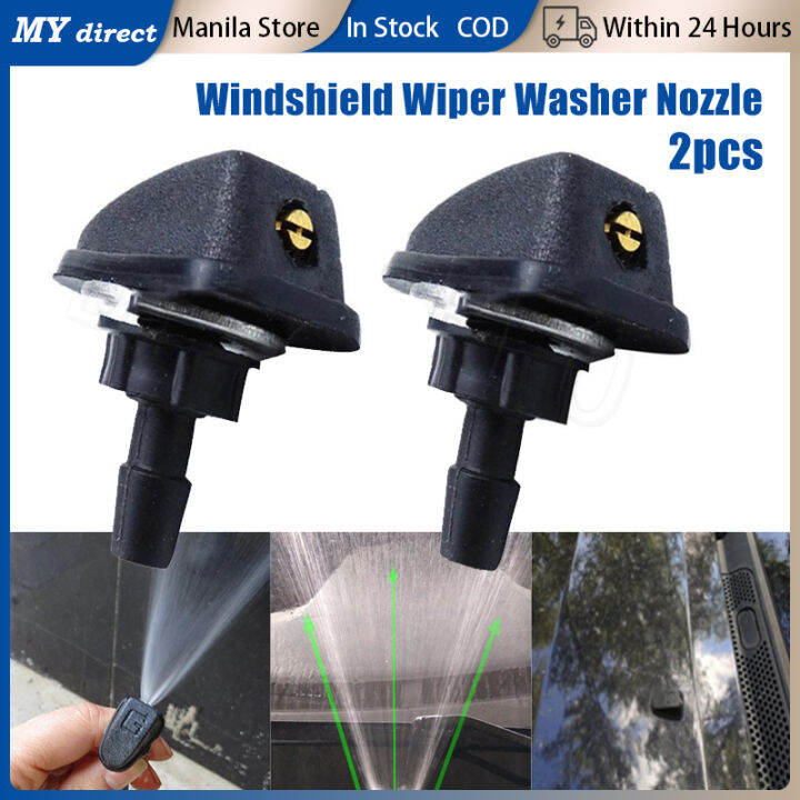 Universal Car Front Windshield Washer Water Jet Nozzles Auto Windscreen