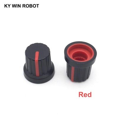 10PCS /lot Red Volume Control Rotary Knobs For 6mm Dia Knurled Shaft Potentiometer Durable