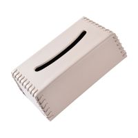 Luxury PU Leather Tissue Box Desktop Napkin Storage Box Modern Pumping Tissue Holders For Home Bathroom Kitchen Office
