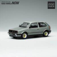 Popprace 1:64โมเดลรถอัลลอย GTI กอล์ฟ MK2เปิดประตูท้าย1986ยานพาหนะ-สีเทา