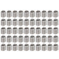 50Pcs แทรกด้ายลวดสกรูรั้ง Bushing Repairing ชุดป้องกันอเมริกันหน่วย4 ‑ 40 2D