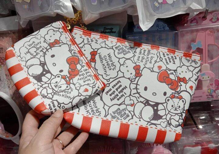 กระเป๋าสำอางค์-กระเป๋าใส่เหรียญ-กระเป๋าจัดระเบียบอเนกประสงค์-ลาย-hello-kitty-และ-snoopy-งานหนัง-pu-กันน้ำ-ขนาดกระเป๋าสำอางค์-20-15-5-cm-ขนาดกระเป๋าเหรียญ-12-10-3-cm