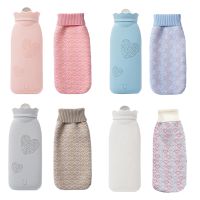 Jordan&amp;Judy Silicone Hot Water Bottle 525Ml Portable Winter Warm Water Bottle with Knitted Cover