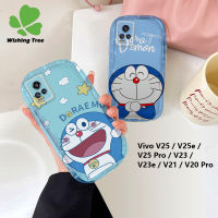 เคสโทรศัพท์ป้องกันคลุมทั้งหมด TPU นิ่มลายการ์ตูนน่ารัก V21 V23e สำหรับ Vivo V25 V25e V25 Pro