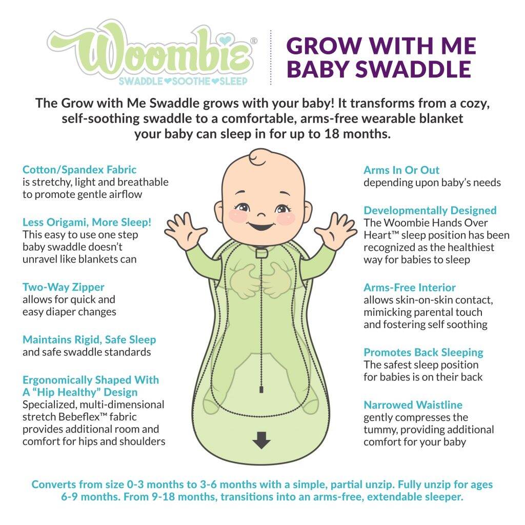 Vented Woombie Air Nursery Swaddling Blanket Litt For Babies Up to 6 Months 