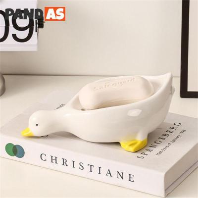 No Perforation Soap Holder Drain Portable Storage Box 2023 Wall-mounted Soap Storage Shelf Soap Dish Duck Soap Box Toilet Soap Dishes