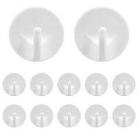 12 Pcs Plastic Hooks Self Adhesive, Sticky Hooks Removable Wall Hooks,Stick on Hooks for Hanging Coat Cloth Towel