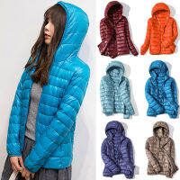 ร้อน, ร้อน★XiaoSongShu Women Casual Coat 90% White Duck Down Jacket Hooded Windproof Autumn Warm Winter S-5XL