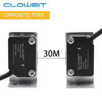 Cloweit Beam Photoelectric Switch เซ็นเซอร์อินฟราเรด NPN PNP 30เมตรการส่งสัญญาณทางไกลสวิตช์ภาพถ่ายขนาดเล็ก E3Z-LAS