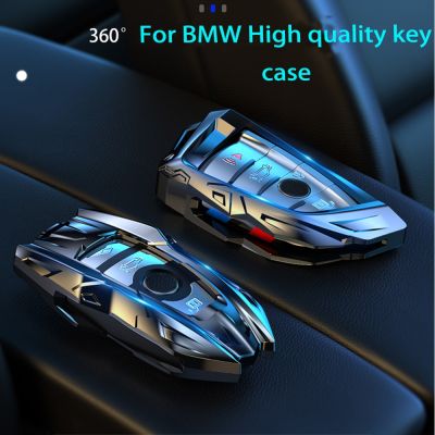 เคสกุญแจรถอัลลอยสังกะสีปกสำหรับ BMW X1 X3 X5 X6ชุด1 2 5 7 F15 F16 E53 E70 E39 F10 F30 G30ตัวป้องกันซองใส่กุญแจรถยนต์