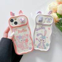 เคสลายการ์ตูนน่ารักจาก Disney Linabell Stellalou รูปกระต่ายเคสโทรศัพท์มือถือสำหรับ iPhone 14 Pro Max ข้างหลังโทรศัพท์นิ่มกันกระแทกสำหรับ iPhone 13 Pro Max โทรศัพท์เคสสำหรับ Apple 12 11เคสห่อหุ้ม