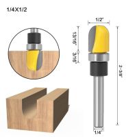 1ชิ้น1/4 "6มิลลิเมตรก้านรอบจมูกน้ำเราเตอร์บิตก้านแบริ่ง-1/2" W X 5/8 "H สำหรับเครื่องมือตัดไม้