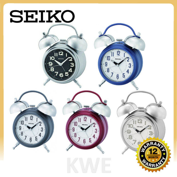 100 ORIGINAL SEIKO Bedside Bell Quiet Sweep Alarm Clock QHK051