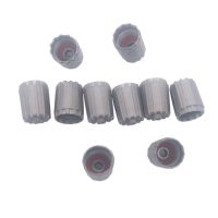 10pcs Plastic Gray Tire Valve Stem Cap TPMS Tire Cap With Gasket Auto Car Bike Motorcycle Truck Wheel Tire Valve Stem Cap Valve Stems  Caps  Adapters