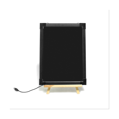 LED Fluorescent Board 30X40cm Erasable Writing Message Drawing Sign Board with Markers Wood Bracket for Home