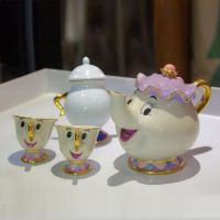 Cartoon Beauty And The Beast Bone China Mug Tea Set Mrs Potts And Chips Teapot Coffee Cup Set Classical Style