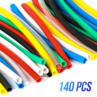 Polyolefin Assorted Heat Shrink Tubing Insulation Shrinkable Tube Wrap Wire Cable 140pcs 7color Assortment Heat Shrink Tube Cable Management