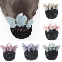 Nurse head flower hair net new air hostess hotel staff fashion dual-use butterfly hair clips with accessories