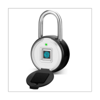 1Set Tuya Smart Fingerprint Lock Outdoors Waterproof Luggage Dormitory Cabinet Gym APP Remote Fingerprint Padlock Black