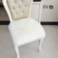 [HOT QINLXKLWGGH 554] ขายร้อน Faux Sheepskin เก้าอี้3สี Warm Hairy ขนสัตว์พรมที่นั่ง Pad ยาวผิวขนสัตว์ธรรมดา Fluffy พรมล้างทำความสะอาดได้