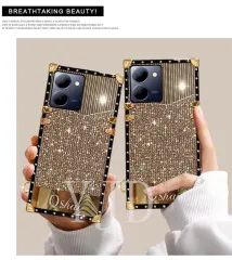 YJD Case For Vivo Y36 Y78 V29 Lite Floret Pattern Diamonds Bracket  Shockproof Phone Case