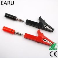 55MM Alligator Clip BANANA PLUG Test Probe With 4mm Banana Plug Cable Clips Socket Battery Red Black