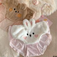ชุดชั้นในใหม่น่ารัก Lolita Bunny Bunny กางเกงในผู้หญิงขนยาวบริสุทธิ์ ~ เอวกลางนมขนหิมะฤดูหนาว