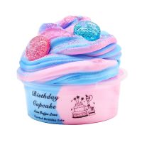 Fluffy Strawberry Charms Scented Boys Antistress Slimes Kids Favor