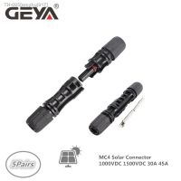 ∋﹊❂ GEYA 5Pair of Solar Connector Solar Plug Cable Connectors for Solar Panels Photovoltaic System 30A 45A 1000VDC 1500VDC